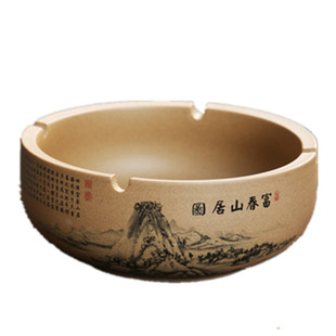 大号烟灰缸陶瓷创意个性潮流时尚防风客厅酒店家用办公室粗陶烟缸