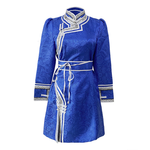 蒙古元素女装外套女改良现代蒙古袍生活装立领盘扣蒙古族服装