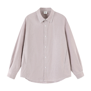 BENPANDA 2025秋季休闲牛津纺长袖衬衫男款纯色宽松通勤廓形衬衣