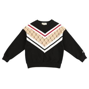 IVY HOUSE常春藤儿童男女童装春秋季款 经典老花拼接卫衣运动休闲