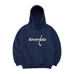 LoverLab2023秋冬新款连帽卫衣男美式学院风刺绣帽衫情侣外套男女