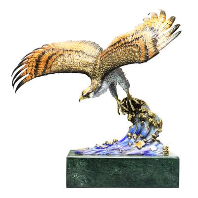 纯黄铜老鹰摆件大鹏展翅大展宏图