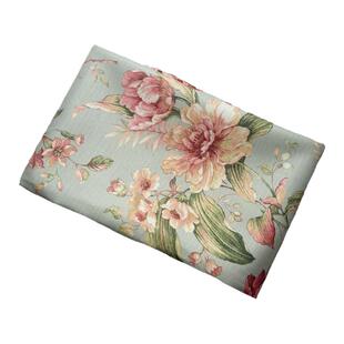 高档田园风全涤帆布印花沙发布料布手工抱枕桌布座椅坐垫DIY布料