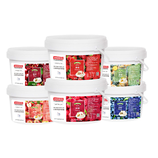 安德鲁草莓馅料果酱5kg桶装蓝莓果肉树莓覆盆子樱桃菠萝苹果酱料