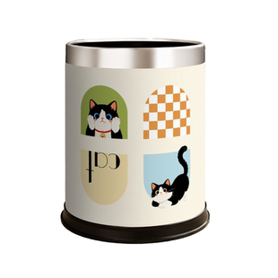 双层大容量垃圾桶新款家用可爱卡通多巴胺卧室客厅创意轻奢高颜值