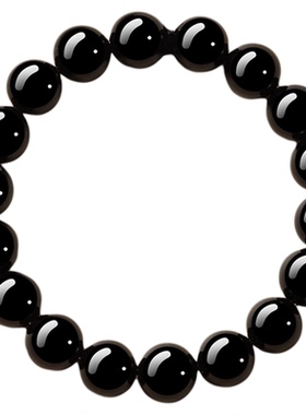 【杭州灵隐官方】乌金黑曜石手串