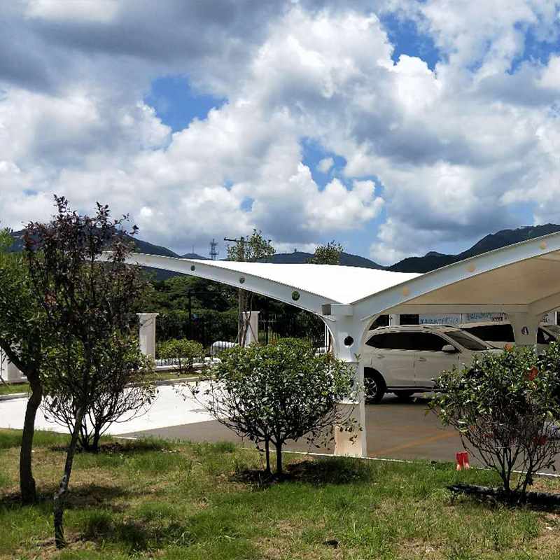 厂家安装膜结构车棚钢结构车棚汽车遮阳棚停车棚上门安装电动车