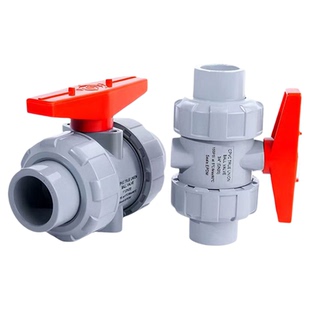 CPVC双活接球阀耐高温化工双由令阀门水管水阀PVC管活接开关32mm