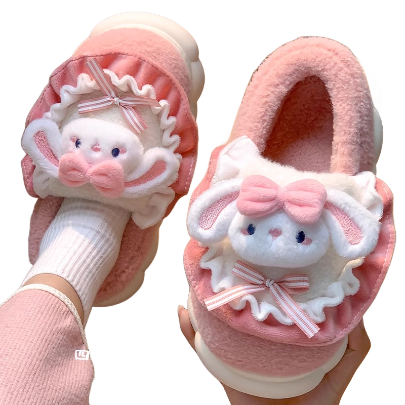 棉拖鞋女士秋冬季2025新款室内居家用厚底毛绒保暖月子棉鞋女款