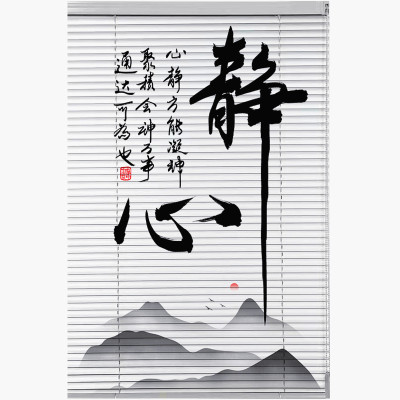新款百叶窗帘免打孔卷帘遮光防水