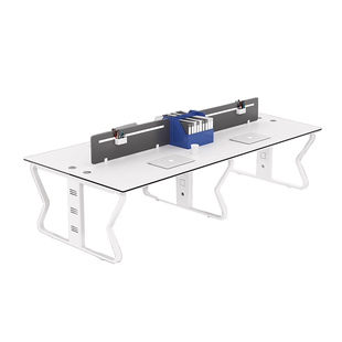 开放式办公桌子四人简约现代钢架工位套装多人对坐办公室桌椅组合