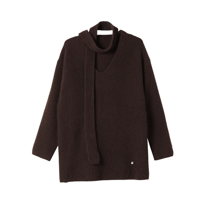 sofa|定纺&意大利轻奢风浣熊毛兔毛混纺时髦慵懒毛衣+围巾