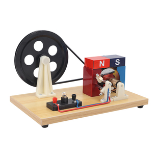 手摇发电机手摇交直流发电机法拉第灯泡发光磁铁生电模型小型老式手摇发电机探究实验物理电学器材教学仪器