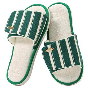 爱鹿特情侣拖鞋夏季居家室内静音防滑吸汗四季家居布艺拖鞋男女士