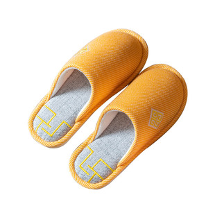 棉拖鞋女秋冬季保暖防滑居家室内棉麻透气家用软底情侣款拖鞋男士