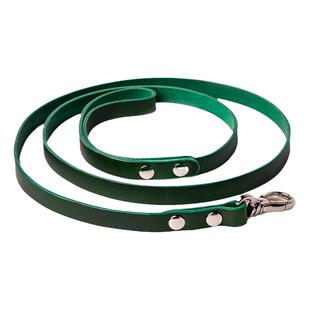 雍友 手工牛皮宠物牵引绳 日本制环保银色扣头小中型犬用狗狗牵引