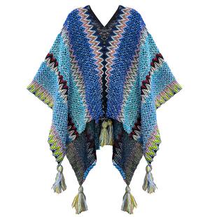 2023新款民族风披肩女云南丽江新疆西藏川西旅游外搭披风斗篷外套
