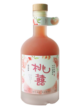 【食喜桃囍】白桃莓莓酒鲜酿草莓酒桃子酒粉色少女酒