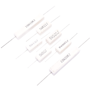 5W10W水泥电阻0.22/1/2/2.2/5/8/10/20R ΩJ RJ 欧 陶瓷 5%电阻器