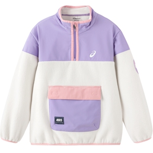 ASICS/亚瑟士童装舒适春夏男女儿童宽松时尚保暖针织圆领卫衣