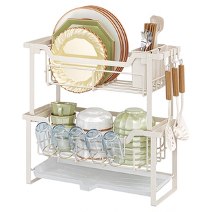 厨房台面碗碟沥水架多功能水槽置物架窄款碗架水池碗盘碗筷收纳架