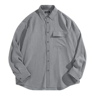 太平鸟男装衬衫天丝暗纹外穿式 B1CHE2124