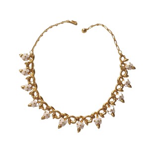 Trifari翠法丽中古vintage项链莫奈monet重工四叶草复古耳环耳夹