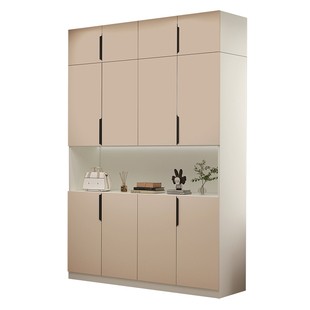 实木鞋柜家用室内门口楼道大容量靠墙储物柜入户玄关柜一体鞋架子