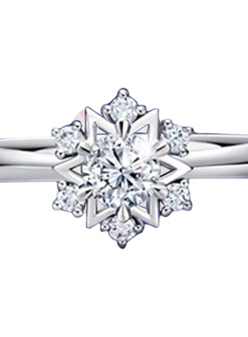 925银电镀白金莫桑钻戒婚庆