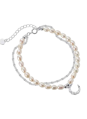 珍珠月亮波光粼粼手链女俏皮精致