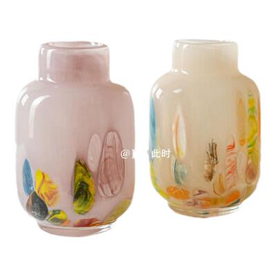 JIU北方欧彩色点点玉粉花瓶