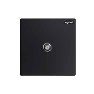 legrand罗格朗K8碳素黑F头宽频电视86型有线电视高保真TV插座面板