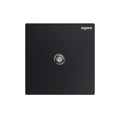 罗格朗k8碳素黑f头有线电视