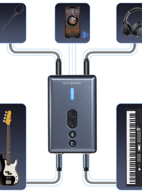 美国EX-GEAR内录声卡吉他电吹管钢琴乐器专用手机伴奏录音/拍视频