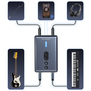 美国EX-GEAR内录声卡吉他电吹管钢琴乐器专用手机伴奏录音/拍视频
