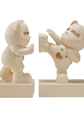 创意奶油风小熊书架收纳摆件