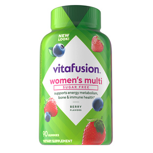 【0蔗糖】vitafusion升级无糖女维复合维生素男士女士多维软糖