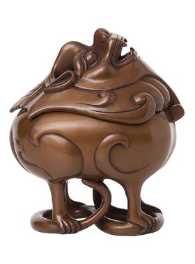 紫铜中式瑞兽香炉摆件家用室内