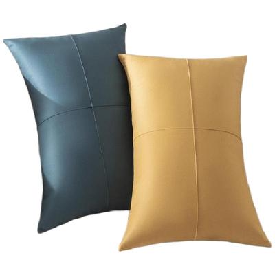 科技布抱枕沙发客厅靠垫长条高档靠枕轻奢高级感皮沙发靠背垫枕套