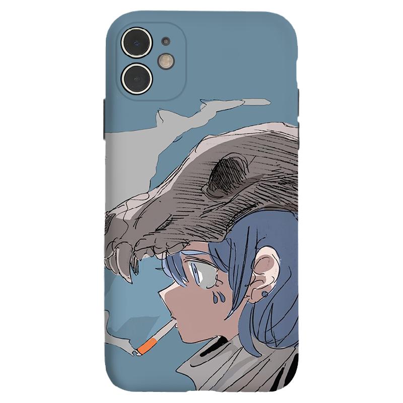 神山羊叛逆少女日系手机壳磁吸适用iPhone16小米14光面菲林OPPO一加13硬壳VIVO红米K70苹果15ProMax防摔软壳