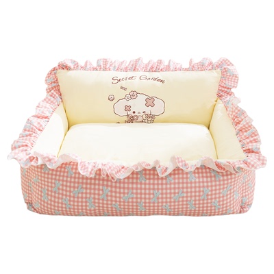 嬉皮狗花边公主靠背方窝