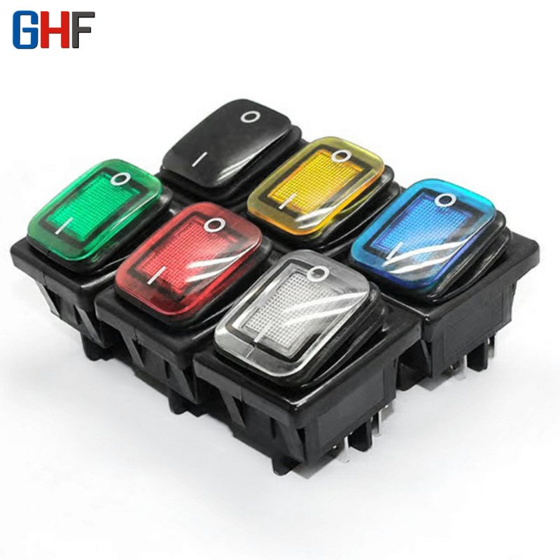 厂家直销防水防尘防油污船型灯KCD4开关开关板带跷防水四脚连体