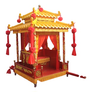 花轿步撵八抬可折叠镀锌钢管出租婚庆迎亲厂家定做复古典大花轿子