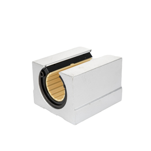 SBR直线导轨开口箱式滑块轴承圆柱滑轨带铝托木工推台23450防水尘