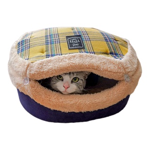 日式铜锣烧猫窝冬季保暖过冬神器冬天防寒狗窝封闭式冬加厚安全感