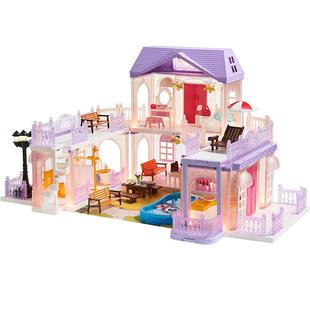 babycare公主城堡儿童玩具女孩过家家玩具新款娃娃屋宝宝新年礼物