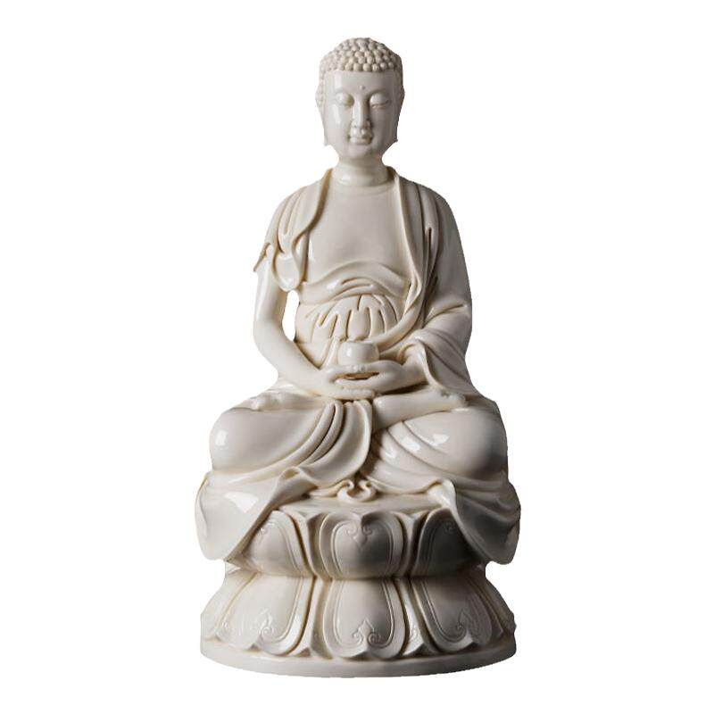 戴玉堂陶瓷摆件《释迦牟尼佛(印章版)仿古瓷》周金田佛像工艺品