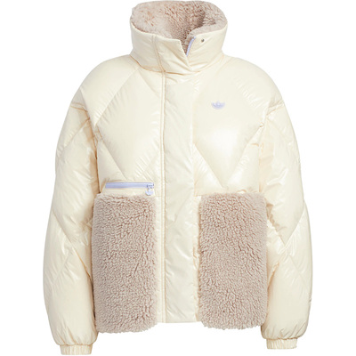 Adidas/阿迪达斯正品三叶草女子仿羊羔绒运动羽绒服HS9524