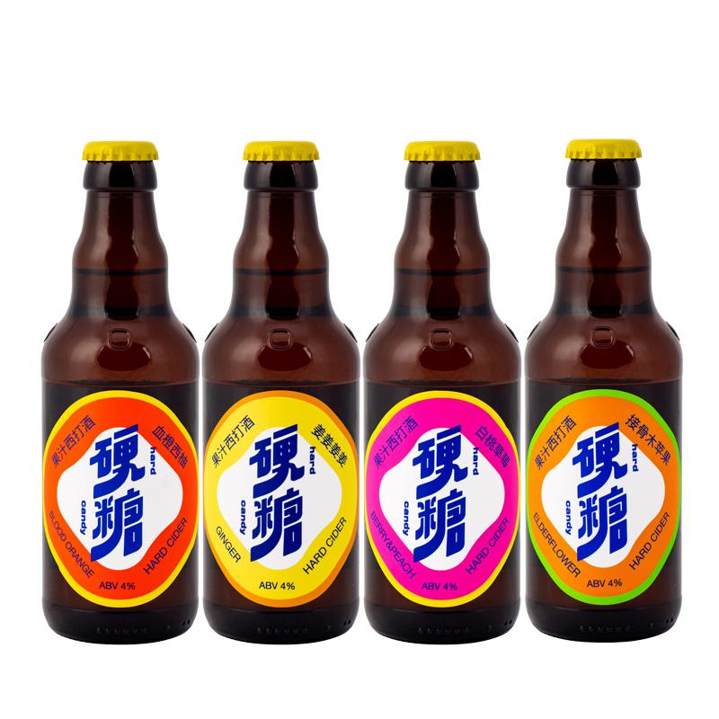 硬糖果汁精酿275ml4瓶西打酒