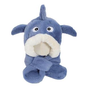 宝宝帽子围巾一体男女童保暖厚实舒适护耳帽秋冬季温暖萌趣毛绒帽